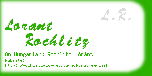 lorant rochlitz business card