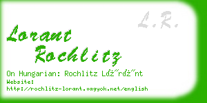 lorant rochlitz business card